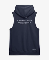 Nike Men's Navy New England Patriots Sideline Standard Issue Dri-fit Sleeveless Hoodie