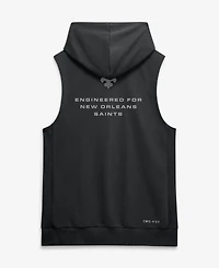 Nike Men's Black New Orleans Saints Sideline Standard Issue Dri-fit Sleeveless Hoodie