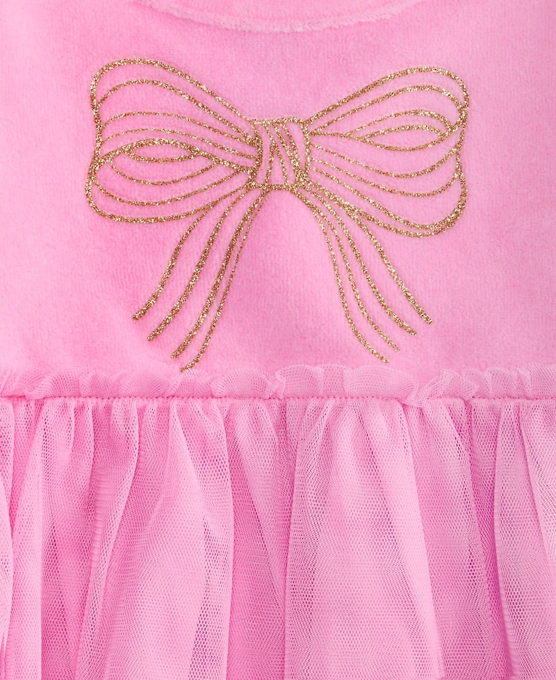 First Impressions Baby Girls' 0M-24M Bow Velour Dress, Macy's Exclusive