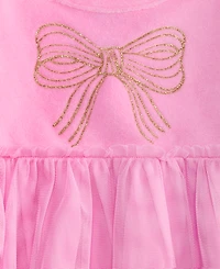 First Impressions Baby Girls' 0M-24M Bow Velour Dress, Macy's Exclusive