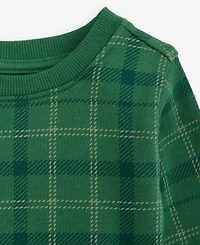 First Impressions Baby Boys' 3M-24M Mix & Match Plaid Sweatshirt, Macy's Exclusive