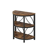 Slickblue 3 Tier Narrow End Table with Metal Frame for Living Room