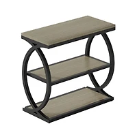Slickblue 3-Tier Narrow Side Table with Storage for Living Room