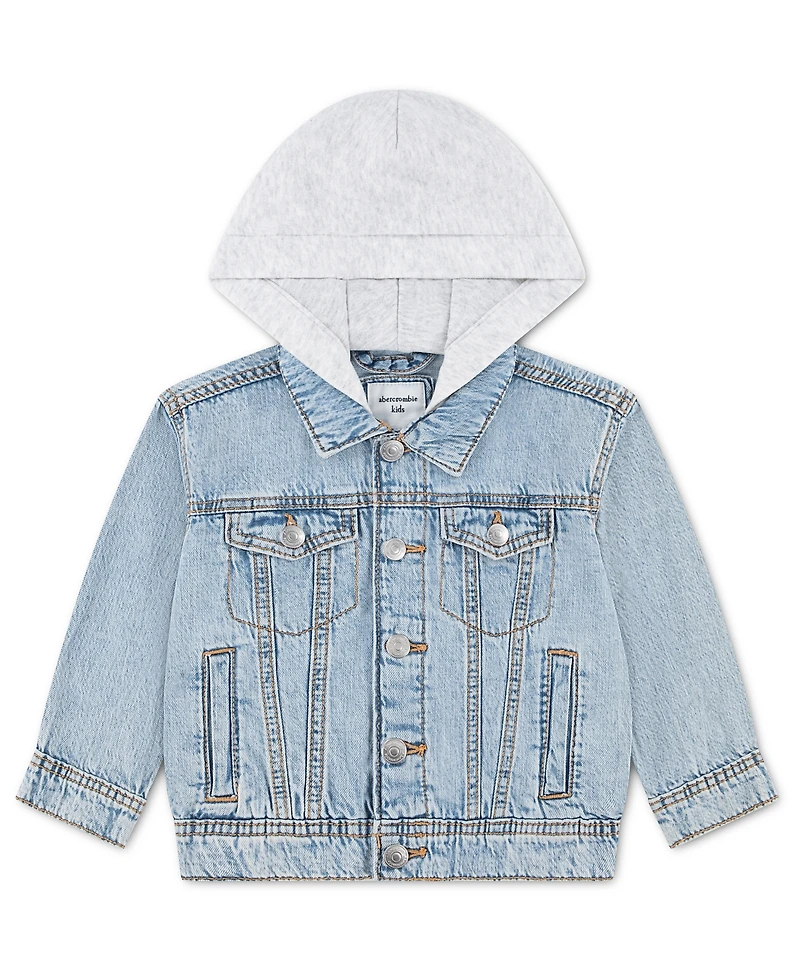 abercrombie kids Toddler Boys' 2T-5T Hooded Denim Jacket