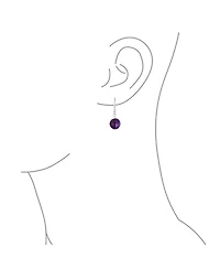 Bling Jewelry Set of 3 Drop Dangle Ball Earrings Onyx Amethyst Turquoise Lapis Lazuli Malachite Beads Sterling Silver