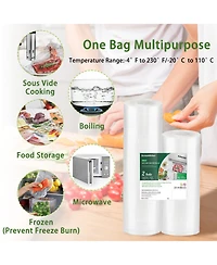 Bonsaii Bonsenkitchen Vacuum Sealer Rolls Bags, 8" x 50' & 11" x 50', Bpa-Free Commercial Food Vacuum Bags for Storage and Sous Vide Cooking