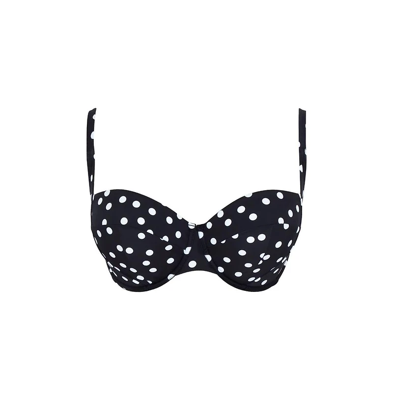 Panache Lingerie Polka Dot Florence Underwire Balcony Side Support Bikini Swim Bra