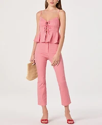 Astr the Label Women's Alma Sweetheart Neck Sleeveless Peplum Top
