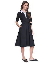 Dkny Women's Collared Short-Sleeve Shirt Dress