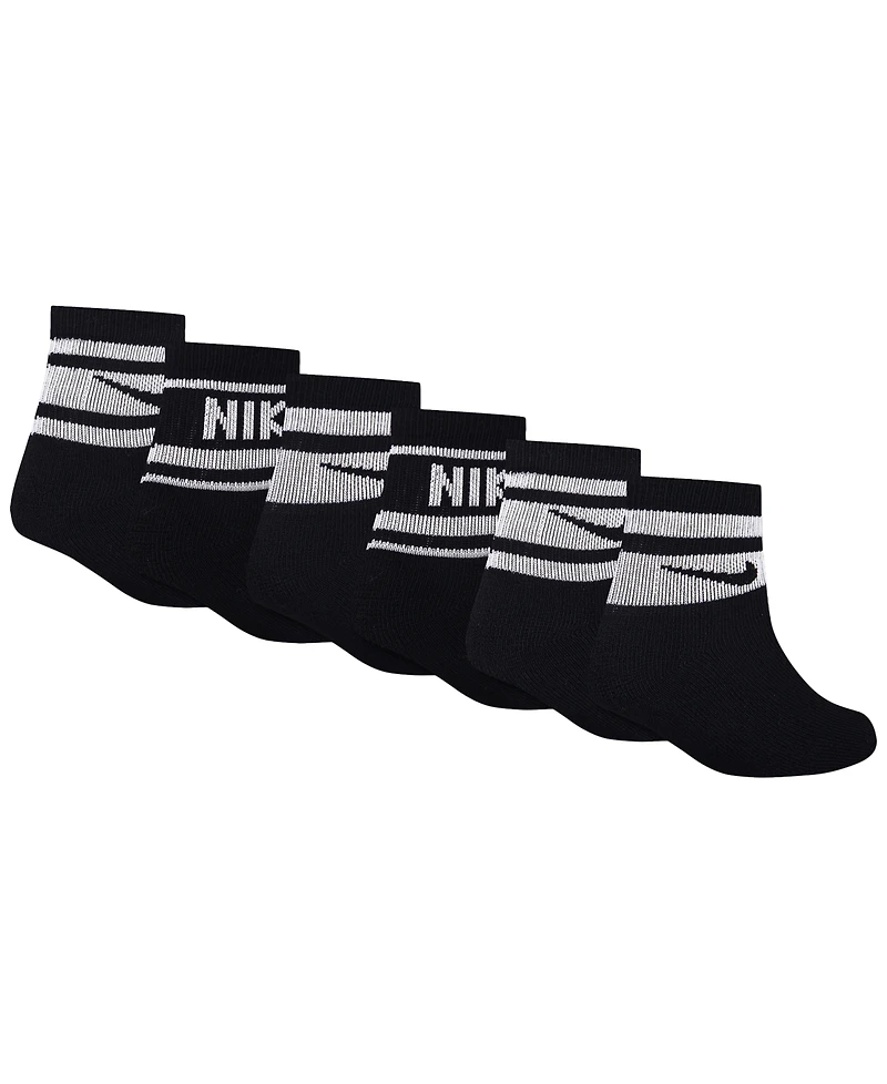Nike Boys' and Girls' 4-7 Varsity Cushioned Quarter Socks, 6-Pack