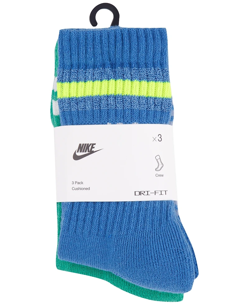 Nike Boys' 4-7 Goal Mode Crew Socks, 3-Pack