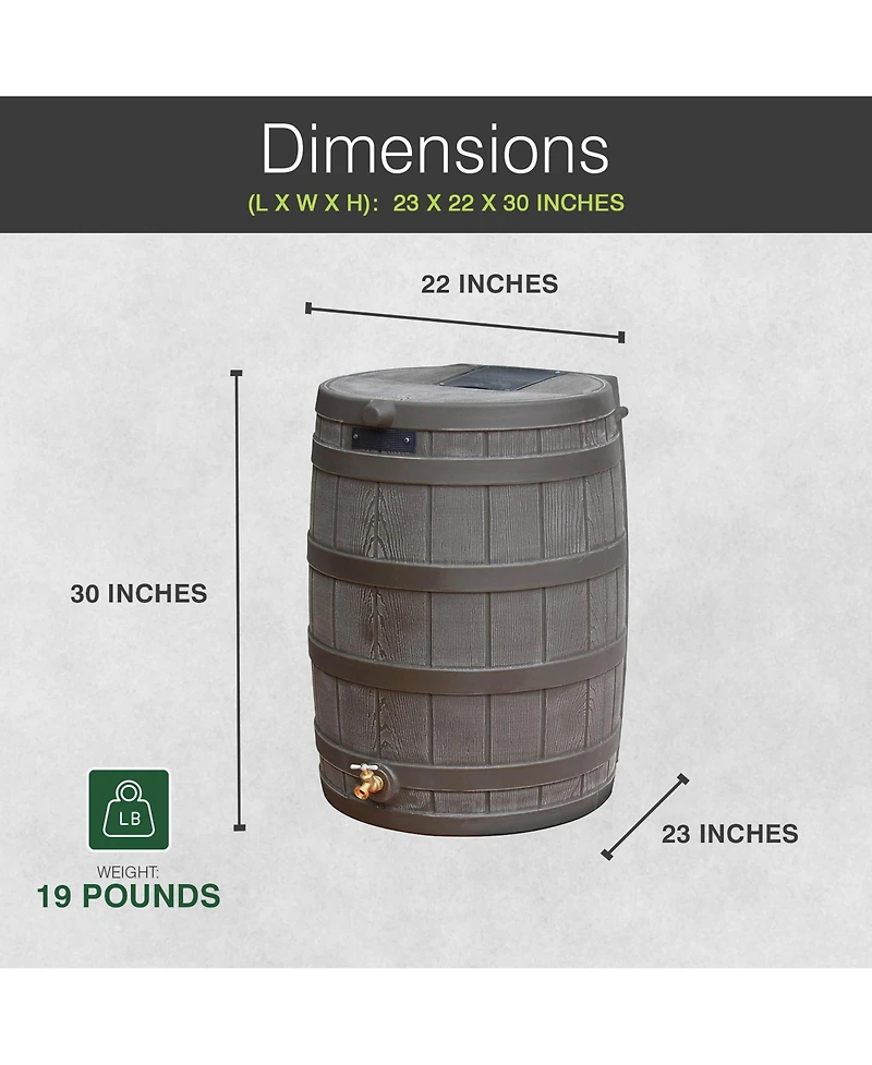 Good Ideas Rain Wizard 50 Gallon Rain Barrel Water Collector