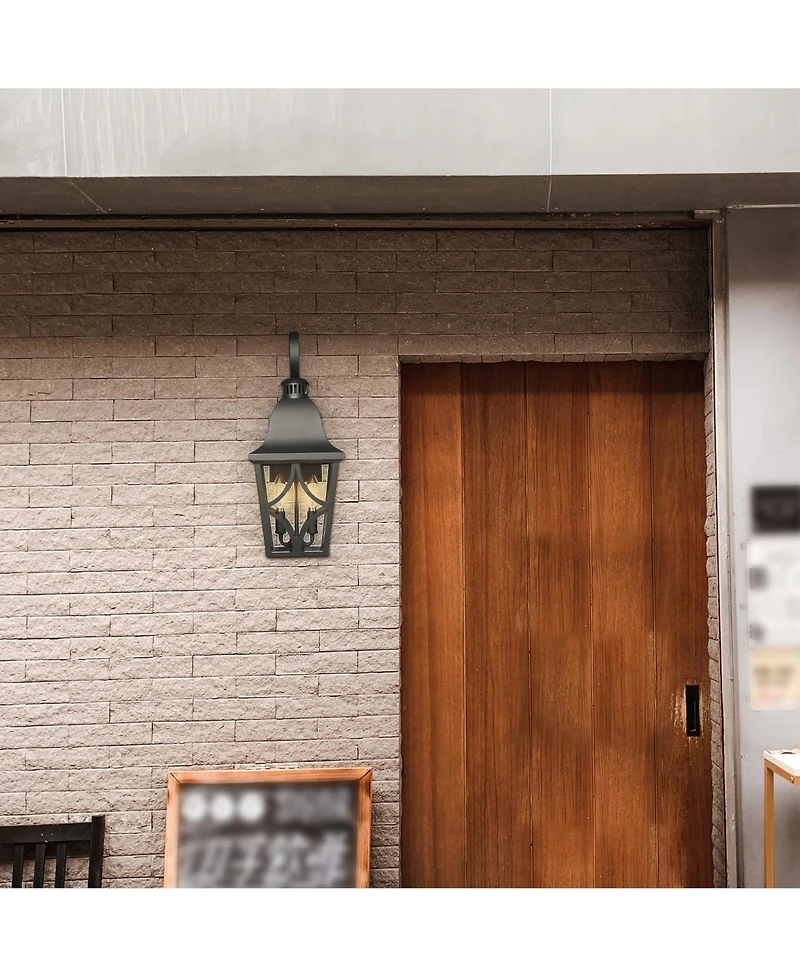 Midola Outdoor Wall Light Fixtures, Waterproof Exterior Wall Sconce Porch Lights, Matte Wall Lantern with Clear Glass, Outside Wall Mount Lighting