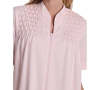 Miss Elaine Women's Short-Sleeve Zip Robe