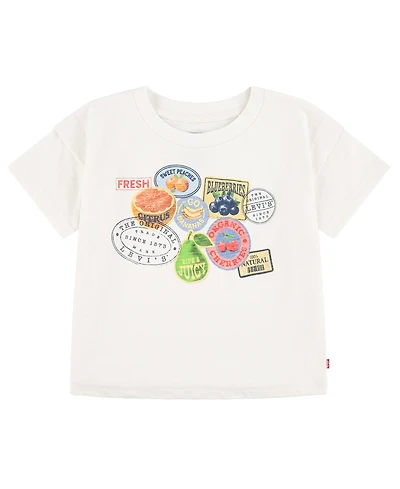 Levi's Girls' 7-16 Fruit Stickers Short-Sleeve T-Shirt