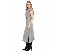 Sam Edelman/S Rothschild & Co Inc Women's Crewneck Belted Dress