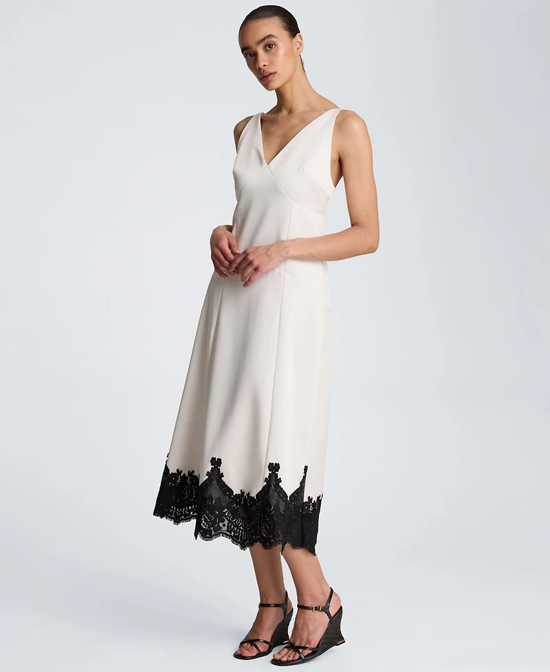 Kenneth Cole Women's Sleeveless V-Neck Midi Dress