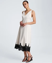 Kenneth Cole Women's Sleeveless V-Neck Midi Dress