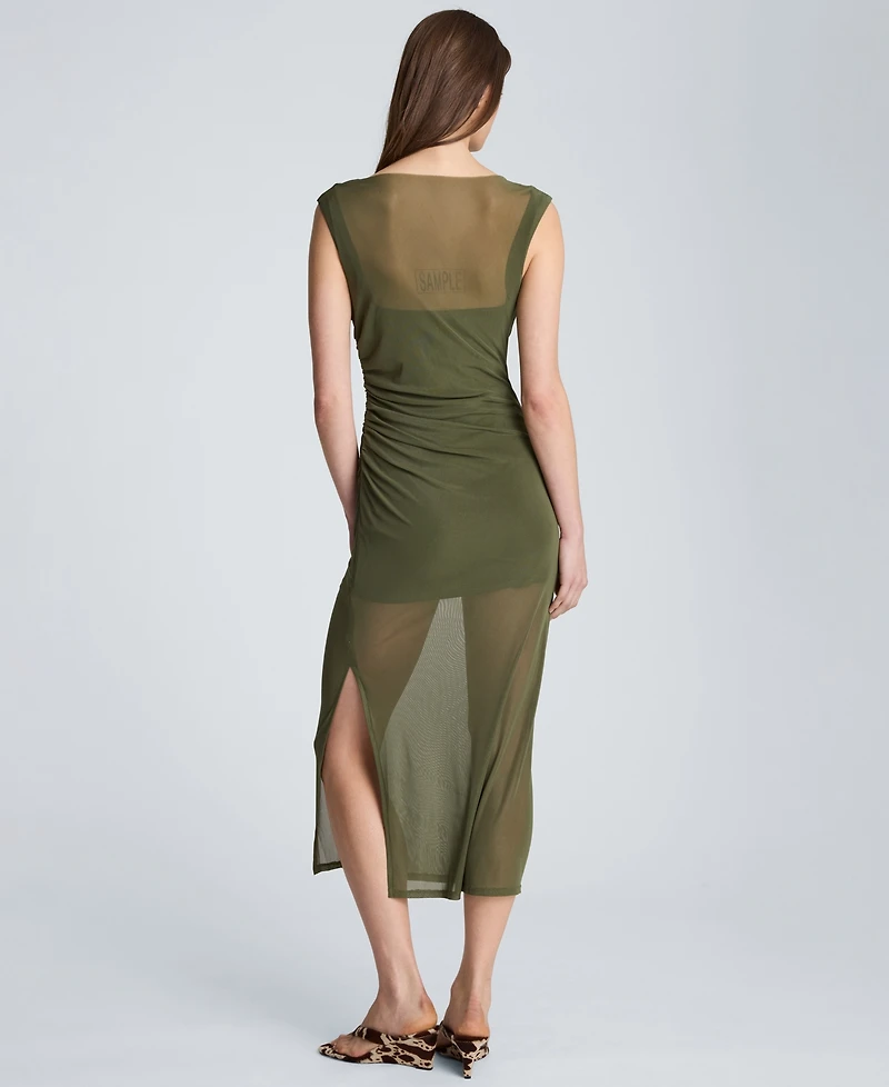 Kenneth Cole Women's Sleeveless Cowl Neck Midi Dress