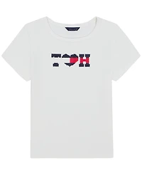 Tommy Hilfiger Girls' 7-16 Embroidered Short-Sleeve T-Shirt