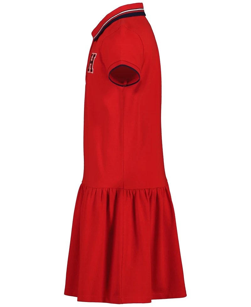 Tommy Hilfiger Girls' 7-16 Embroidered Short-Sleeve Polo Dress