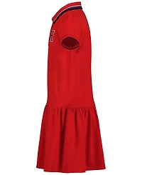 Tommy Hilfiger Girls' 7-16 Embroidered Short-Sleeve Polo Dress