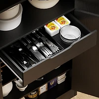 Aheaplus 71" Freestanding Kitchen Pantry Cabinet with 4 Doors, Large Storage Cupboard Drawer and Shelves