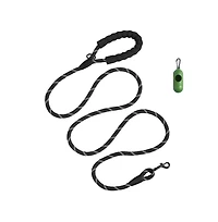 Ruie Heavy Duty Rope Dog Leash 6 ft with Padded Handle and Reflective Threads