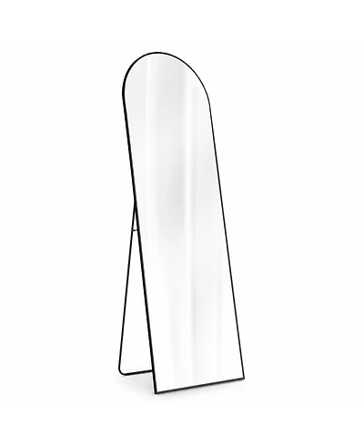 Phying Floor Standing Mirror Aluminum Alloy Thin Frame Full Body Mirror Freestanding and Wall Mounted Large Vanity Mirror for Bedroom Living Room