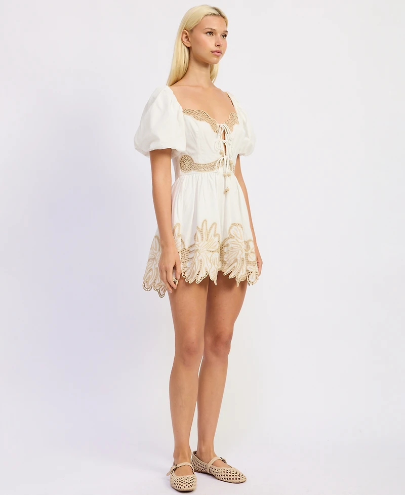 En Saison Women's Anna Sweetheart Neck Mini Dress