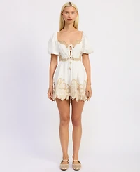 En Saison Women's Anna Sweetheart Neck Mini Dress