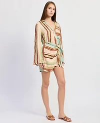En Saison Women's Lana Long-Sleeve Mini Dress