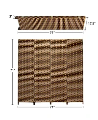 sumyeg 4-Panel Folding Privacy Room Divider with Rustproof Hinges for Indoor Separation
