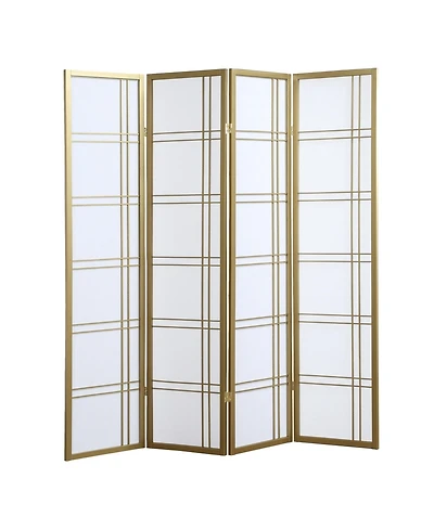 sumyeg 4-Panel Folding Room Divider Screen for Indoor Space Separation and Privacy Use