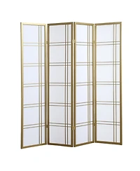 sumyeg 4-Panel Folding Room Divider Screen for Indoor Space Separation and Privacy Use