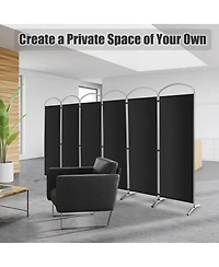 sumyeg 6-Foot 6-Panel Freestanding Folding Privacy Screen Room Divider for Indoor Use