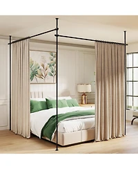 sumyeg Room Divider Curtain Rod with Adjustable Floor to Ceiling Tension