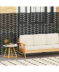 sumyeg Metal Privacy Screen Freestanding Fence Panel for Indoor Outdoor Use