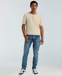 Perry Ellis Men's Cotton Stripe Crewneck Sweater