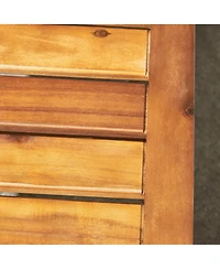 Flynama Industrial Acacia Wood and Iron Bench