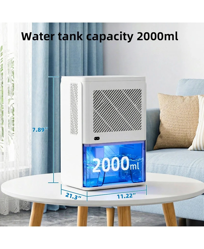 Cowsar Dehumidifier for Home with 68oz Tank, Quiet Mode
