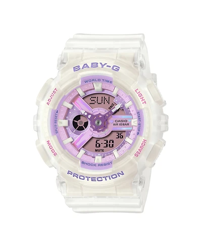 G-Shock Women's Baby G Japanese Quartz Analog Digital White Resin Watch 43.4mm
