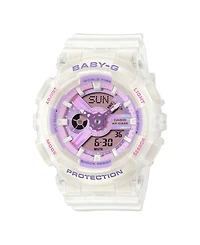 G-Shock Women's Baby G Japanese Quartz Analog Digital White Resin Watch 43.4mm