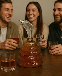 The Wine Savant King Cobra 17 oz. Whiskey Decanter