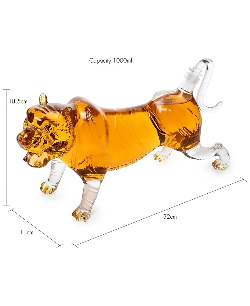 The Wine Savant Tiger 34 oz. Whiskey Decanter