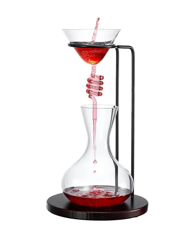 The Wine Savant Wine Tower 76 oz. Wine Decanter Aerator Set