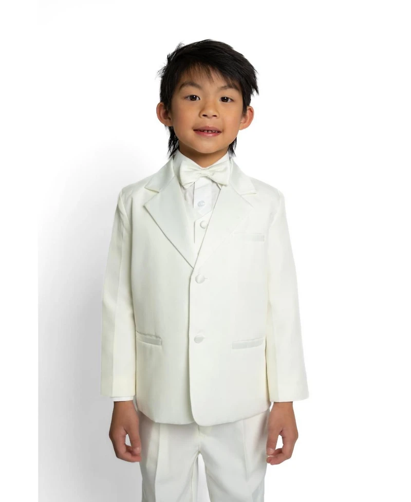 Peanut Butter Collection Toddler Boys Bond 5-Piece Shirt, Bowtie, Jacket, Vest and Pants Tuxedo Set