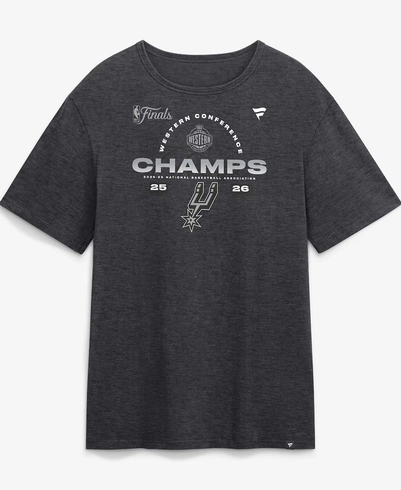 Fanatics Men's Charcoal San Antonio Spurs 2026 Western Conference Champions Roster T-Shirt