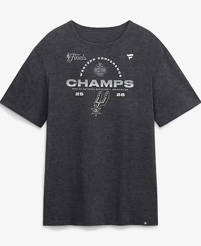 Fanatics Men's Charcoal San Antonio Spurs 2026 Western Conference Champions Roster T-Shirt