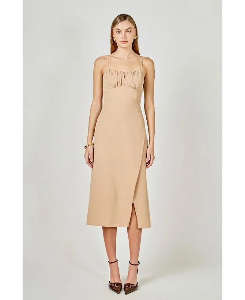 Women's Corset Bust Maxi Dress